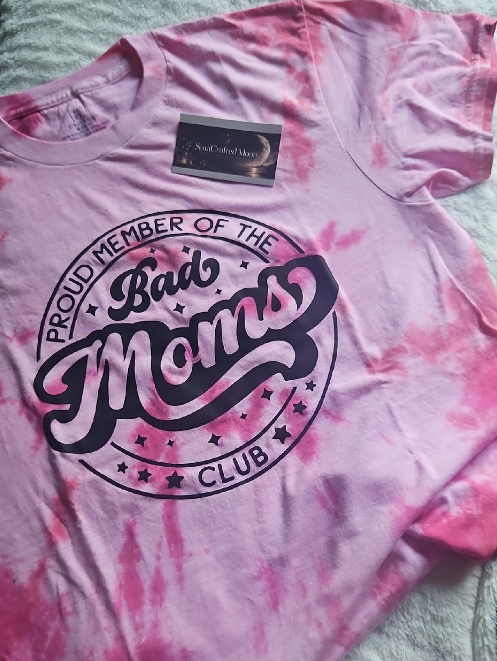 George Pink Tie-Dye "Bad Moms Club" Graphic Tee